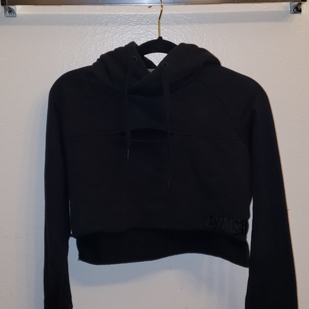 Gymshark Black Crop Hoodie
